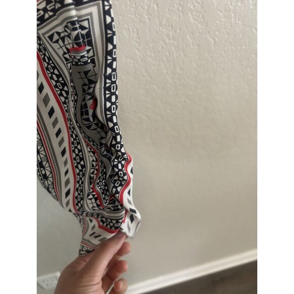 Parker Harem 100% Silk Boho Print Pants Sz 4 - Picture 3 of 8